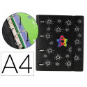 CARPETA 4 ANILLAS 40 MM MIXTAS MARIOLA POLYFOAM DIN A4 CON RECAMBIO 100 H 90 GR SEPARADORES 6 POSICI