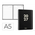 AGENDA OFICINA LIDERPAPEL 2027 ESPIRAL BASIC DIA PAGINA A5 BILINGUE 60G PAPEL FSC DESIGN 1