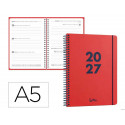 AGENDA OFICINA LIDERPAPEL 2027 ESPIRAL BASIC SEMANA VISTA A5 BILINGUE 60G PAPEL FSC DESIGN 3