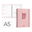 AGENDA OFICINA LIDERPAPEL 2027 ESPIRAL BASIC SEMANA VISTA A5 BILINGUE 60G PAPEL FSC DESIGN 6