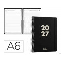 AGENDA OFICINA LIDERPAPEL 2027 ESPIRAL BASIC DIA PAGINA A6 BILINGUE 60G PAPEL FSC DESIGN 1