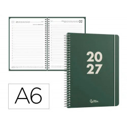 AGENDA OFICINA LIDERPAPEL 2027 ESPIRAL BASIC DIA PAGINA A6 BILINGUE 60G PAPEL FSC DESIGN 4