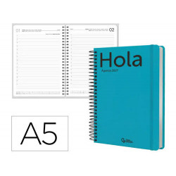 AGENDA OFICINA LIDERPAPEL 2027 ESPIRAL CLASSIC DIA PAGINA A5 BILINGUE 70G PAPEL FSC DESIGN 4
