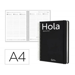 AGENDA OFICINA LIDERPAPEL 2027 ESPIRAL CLASSIC SEMANA VISTA A4 BILINGUE 70G PAPEL FSC DESIGN 1