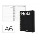 AGENDA OFICINA LIDERPAPEL 2027 ESPIRAL CLASSIC DIA PAGINA A6 BILINGUE 70G PAPEL FSC DESIGN 1