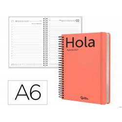 AGENDA OFICINA LIDERPAPEL 2027 ESPIRAL CLASSIC DIA PAGINA A6 BILINGUE 70G PAPEL FSC DESIGN 6