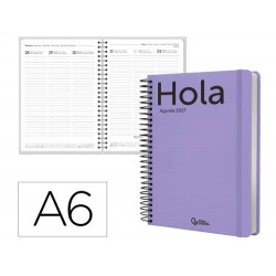 AGENDA OFICINA LIDERPAPEL 2027 ESPIRAL CLASSIC SEMANA VISTA A6 BILINGUE 70G PAPEL FSC DESIGN 5