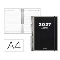 AGENDA OFICINA LIDERPAPEL 2027 ESPIRAL PERSONALIZABLE DIA PAGINA A4 BILINGUE 70G PAPEL FSC DESIGN 1