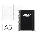 AGENDA OFICINA LIDERPAPEL 2027 ESPIRAL PERSONALIZABLE SEMANA VISTA A5 BILINGUE 70G PAPEL FSC DESIGN 