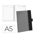 AGENDA OFICINA LIDERPAPEL 2027 ENCUADERNADA CORPORATE A DIA PAGINA A5 BILINGUE 70G PAPEL FSC GREY