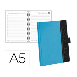 AGENDA OFICINA LIDERPAPEL 2027 ENCUADERNADA CORPORATE A DIA PAGINA A5 BILINGUE 70G PAPEL FSC NAVY BL