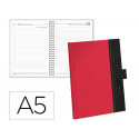 AGENDA OFICINA LIDERPAPEL 2027 ENCUADERNADA CORPORATE A DIA PAGINA A5 BILINGUE 70G PAPEL FSC BURGUND