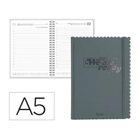 AGENDA OFICINA LIDERPAPEL 2027 ENCUADERNADA CLOUDY DIA PAGINA A5 BILINGUE 70G PAPEL FSC DESIGN 4