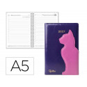 AGENDA OFICINA LIDERPAPEL 2027 ENCUADERNADA CAT PEN LOOP DIA PAGINA A5 BILINGUE 70G PAPEL FSC DESIGN