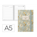 AGENDA OFICINA LIDERPAPEL 2027 ENCUADERNADA FANTASY ELEGANT DIA PAGINA A5 BILINGUE 70G PAPEL FSC DES