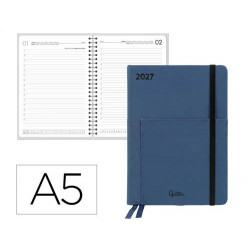 AGENDA OFICINA LIDERPAPEL 2027 ENCUADERNADA ELASTIC POCKET COLLECTION DIA PAGINA A5 BILINGUE 70G PAP