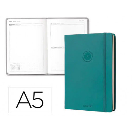 AGENDA OFICINA LIDERPAPEL 2027 ENCUADERNADA SOLID COLORS DIA PAGINA A5 BILINGUE 70G PAPEL FSC DESIGN