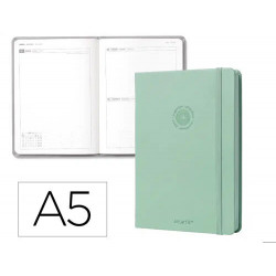 AGENDA OFICINA LIDERPAPEL 2027 ENCUADERNADA SOLID COLORS DIA PAGINA A5 BILINGUE 70G PAPEL FSC DESIGN