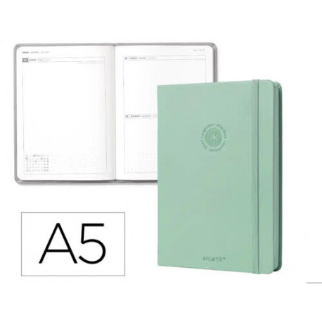 AGENDA OFICINA LIDERPAPEL 2027 ENCUADERNADA SOLID COLORS DIA PAGINA A5 BILINGUE 70G PAPEL FSC DESIGN