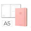 AGENDA OFICINA LIDERPAPEL 2027 ENCUADERNADA SOLID COLORS DIA PAGINA A5 BILINGUE 70G PAPEL FSC DESIGN