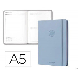 AGENDA OFICINA LIDERPAPEL 2027 ENCUADERNADA SOLID COLORS DIA PAGINA A5 BILINGUE 70G PAPEL FSC DESIGN