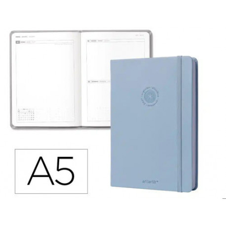 AGENDA OFICINA LIDERPAPEL 2027 ENCUADERNADA SOLID COLORS DIA PAGINA A5 BILINGUE 70G PAPEL FSC DESIGN