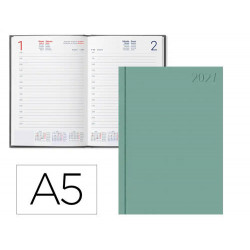 AGENDA OFICINA LIDERPAPEL 2027 ENCUADERNADA CORFU DIA PAGINA A5 BILINGUE 60G PAPEL FSC NEW COLOR