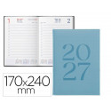 AGENDA OFICINA LIDERPAPEL 2027 ENCUADERNADA CRETA DIA PAGINA 170X240 MM BILINGUE 70G PAPEL FSC NEW C