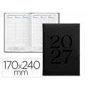 AGENDA OFICINA LIDERPAPEL 2027 ENCUADERNADA CRETA SEMANA VISTA 170X240 MM BILINGUE 70G PAPEL FSC BLA