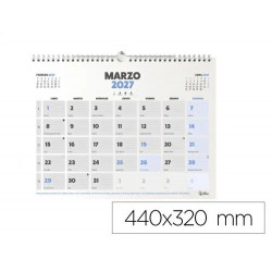 CALENDARIO PARED LIDERPAPEL CLASICO 2027 LOMO ENGOMADO 440X320 MM PAPEL 128 G