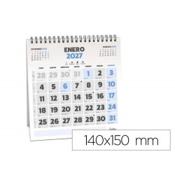 CALENDARIO ESPIRAL TRIANGULAR LIDERPAPEL DE SOBREMESA SERIE CLASICO 2027 140X150 MM PAPEL 128 G