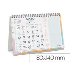 CALENDARIO ESPIRAL TRIANGULAR LIDERPAPEL DE SOBREMESA SERIE JOVEN 2027 180X140 MM PAPEL 128 G CON PE