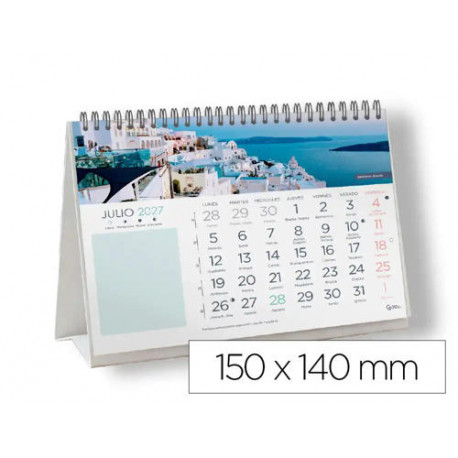 CALENDARIO ESPIRAL TRIANGULAR LIDERPAPEL IMAGENES CIUDADES 2027 140X150 MM PAPEL 128 GR CON PEGATINA
