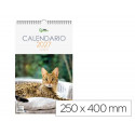 CALENDARIO ESPIRAL PARED LIDERPAPEL IMAGENES GATOS 2027 PARA ESCRIBIR 250X400 MM PAPEL 157 G
