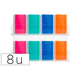 AGENDA OFICINA LIDERPAPEL 2027 ESPIRAL NEON DIA PAGINA A5 BILINGUE 70G PAPEL FSC SURTIDO DE 8 UNIDAD
