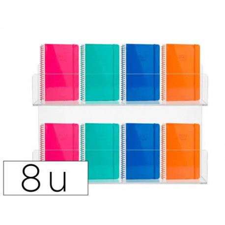 AGENDA OFICINA LIDERPAPEL 2027 ESPIRAL NEON DIA PAGINA A5 BILINGUE 70G PAPEL FSC SURTIDO DE 8 UNIDAD