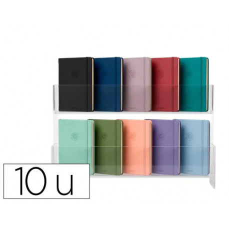 AGENDA OFICINA ANTARTIK 2027 ENCUADERNADA SOLID COLORS DIA PAGINA A5 BILINGUE 70G PAPEL FSC SURTIDO 