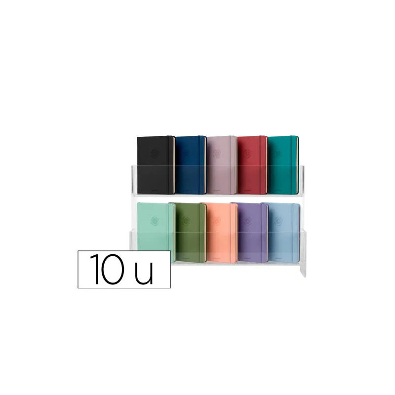 AGENDA OFICINA ANTARTIK 2027 ENCUADERNADA SOLID COLORS DIA PAGINA A5 BILINGUE 70G PAPEL FSC SURTIDO 