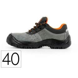 ZAPATOS DE SEGURIDAD SAFETOP TORMIO SERRAJE CUERO TRANSPIRABLE SUELA PU BIDENSIDAD S1 P SR TALLA 40