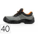 ZAPATOS DE SEGURIDAD SAFETOP TORMIO SERRAJE CUERO TRANSPIRABLE SUELA PU BIDENSIDAD S1 P SR TALLA 40