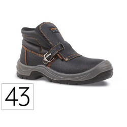 BOTA DE SEGURIDAD SAFETOP NERIO TALLA 43 CUERO GRABADO CON HEBILLO ESPECIAL SOLDADURA SUELA PU BIDEN