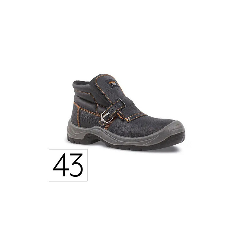 BOTA DE SEGURIDAD SAFETOP NERIO TALLA 43 CUERO GRABADO CON HEBILLO ESPECIAL SOLDADURA SUELA PU BIDEN
