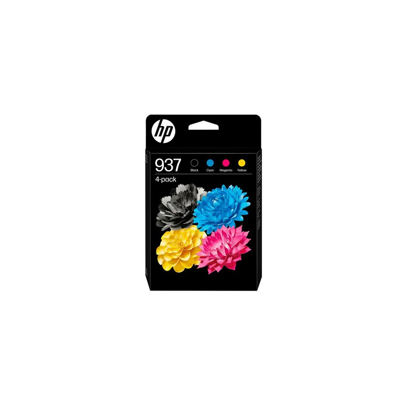 INK-JET HP 937 OFFICEJET PRO 9120E / 9130E / 9720 / 9730 / 9110B / 9120B / 9130B PACK DE 4 COLORES N