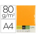 Papel color liderpapel din a4 80 gr naranja neon paquete de 500 hojas.