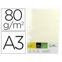 Papel color liderpapel din a3 80 gr crema paquete de 500 hojas.