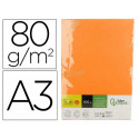 Papel color liderpapel din a3 80 gr naranja intenso paquete de 500 hojas.