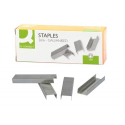 GRAPAS Q-CONNECT N26/6 GALVANIZADAS CAJA DE 5000 UNIDADES