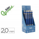 PORTAMINAS LIDERPAPEL COLECCION 4 CON CLIP Y SACAPUNTAS 2 MM AZUL