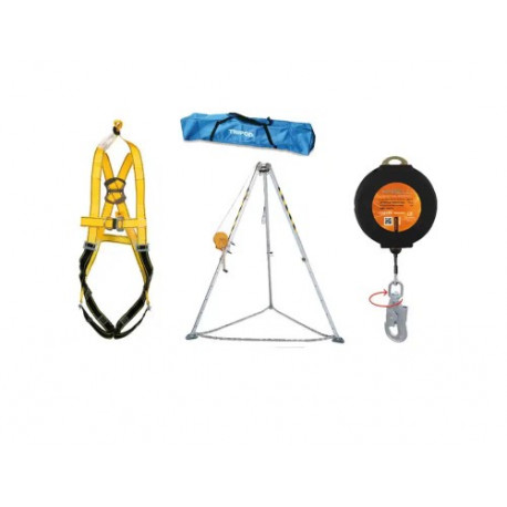 KIT ESPACIOS CONFINADOS SAFETOP CON TRIPODE 2 M TORNO 25 M Y MOCHILA