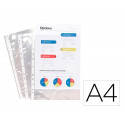 FUNDA MULTITALADRO EXACOMPTA POLIPROPILENO 60 MC DIN A4 CRISTAL PAQUETE DE 50 UNIDADES